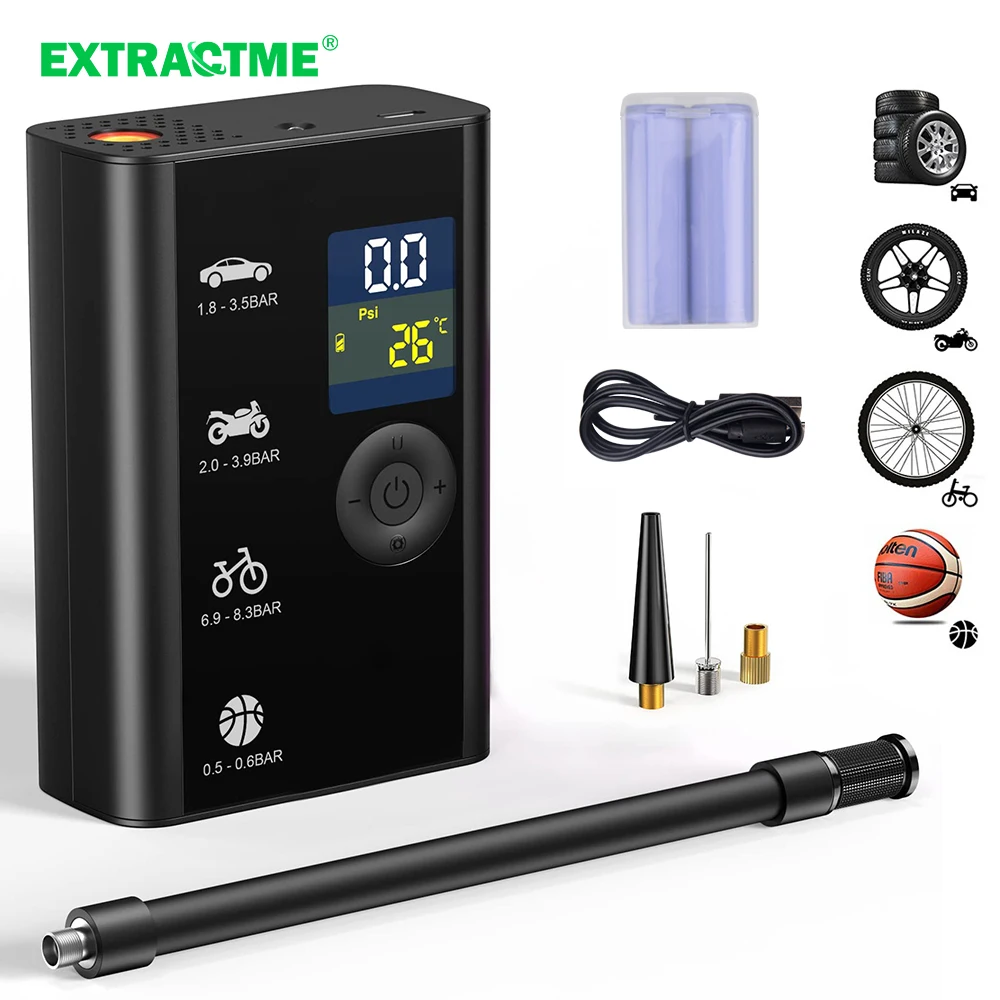 Автомобильный воздушный компрессор надувной насос электрический беспроводной