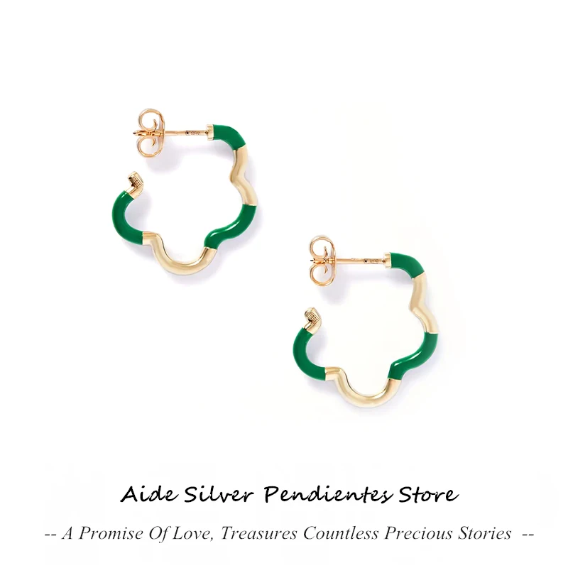 

Женские серьги-гвоздики из серебра 925 пробы с эмалью