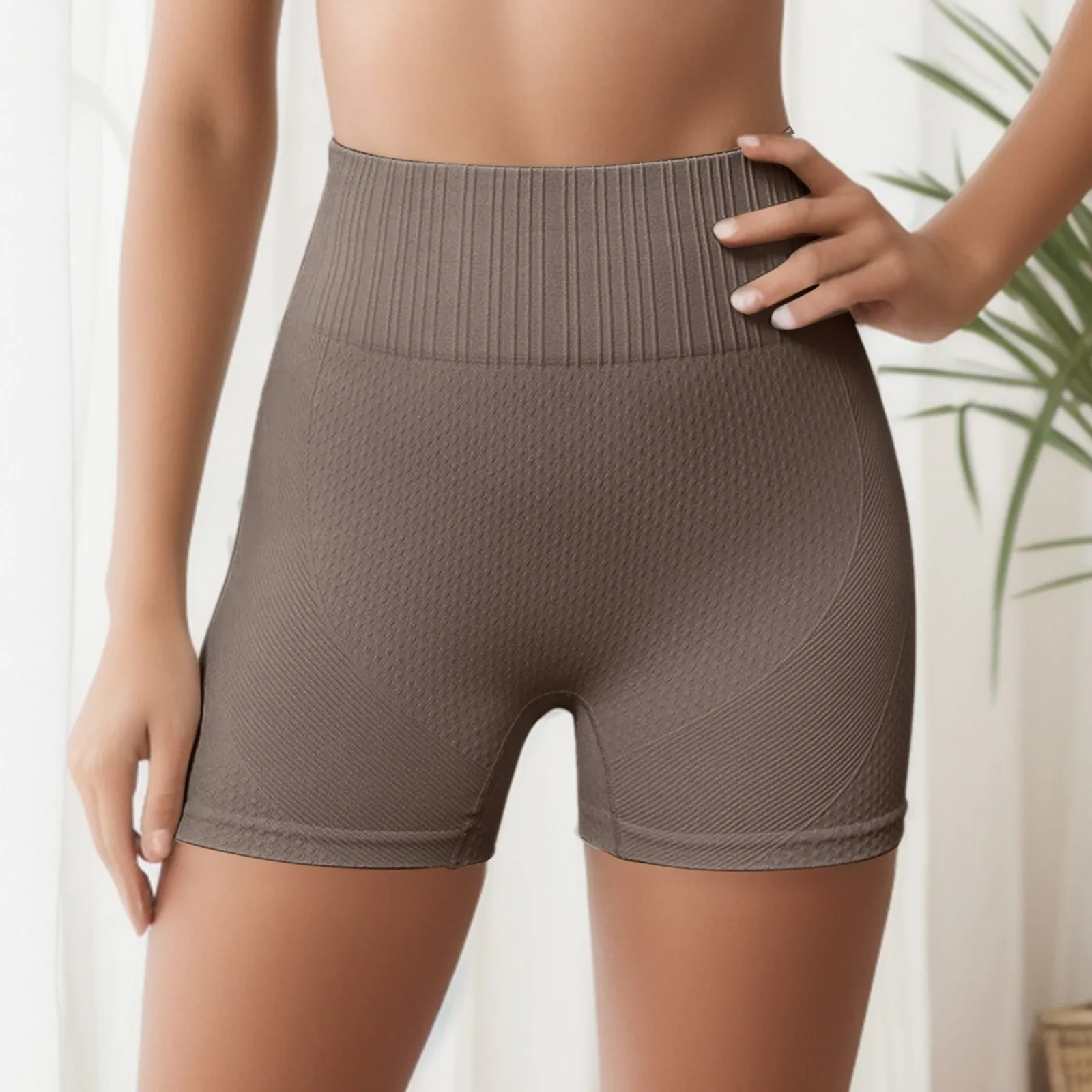 

Women's Solid Color Active Bottoms Feminine Sports Shorts Wide Waistband Sports Shorts Yoga Pants For Woman Sports Outdoor