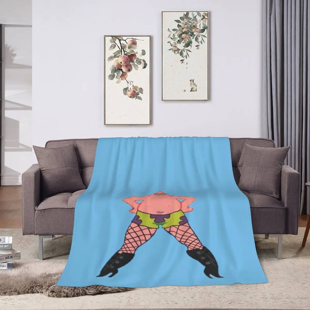 Ультрамягкое Флисовое одеяло Патрик в рыбьих сетках