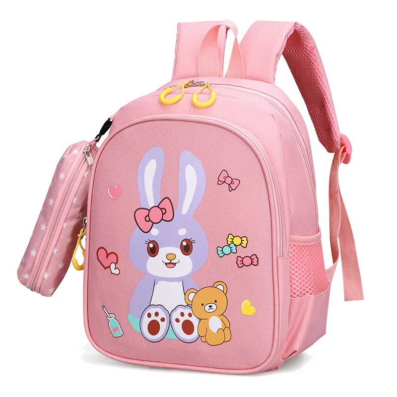 

Fashion Children School Bags 3D Cartoon Print Plush Kids Backpack Kindergarten Boys and Girls School Bags Mini Backpack Book Bag