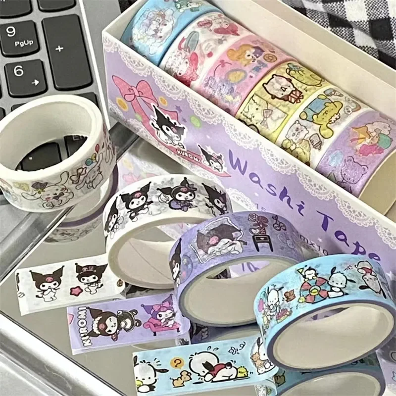 

Наклейки Sanrios Kuromi Melody Cinnamoroll Guka, 10 рулонов/коробка