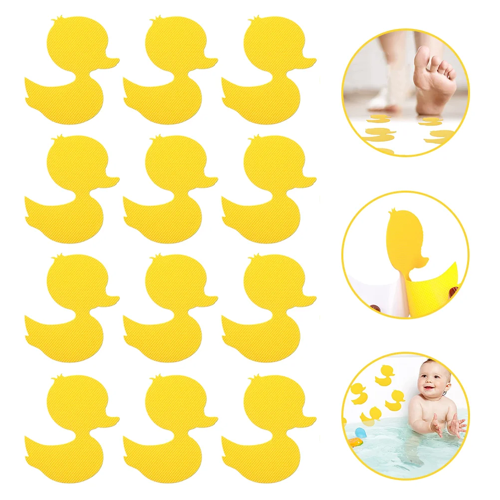 

12pcs Stair Treads Stickers Shower Floor Decals Tub Grip Stickers Waterproof Shower Stickers Toilet Sticker Bathtub Appliques