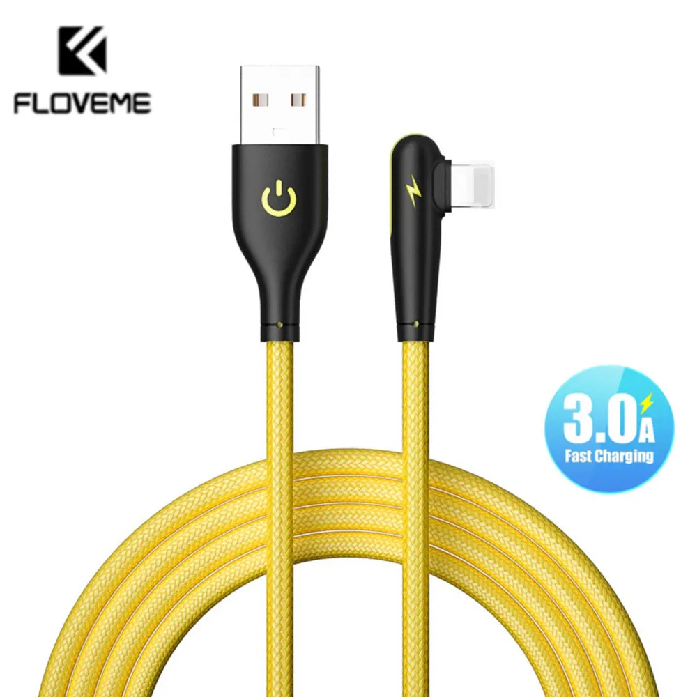 

FLOVEME 3A USB Charger Cable for iPhone 13Pro Max Fast Charging Lightning Cable Fast iphone Charger Data Cable USB Charging Cord