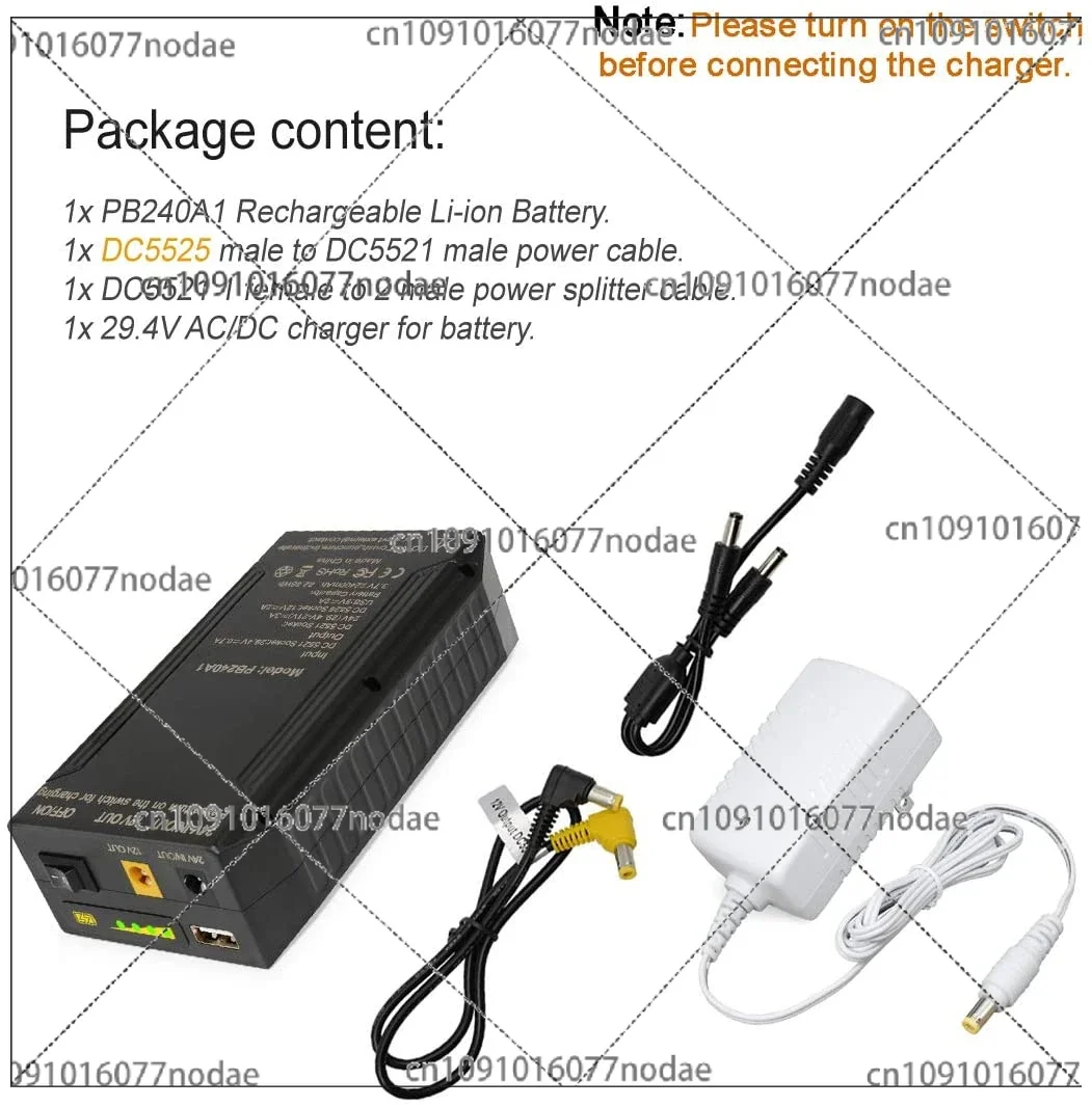 PB240A1 TalentCell 24 В литий-ионная аккумуляторная батарея 25 9 3200 мАч 82 88 Втч с выходом В/12