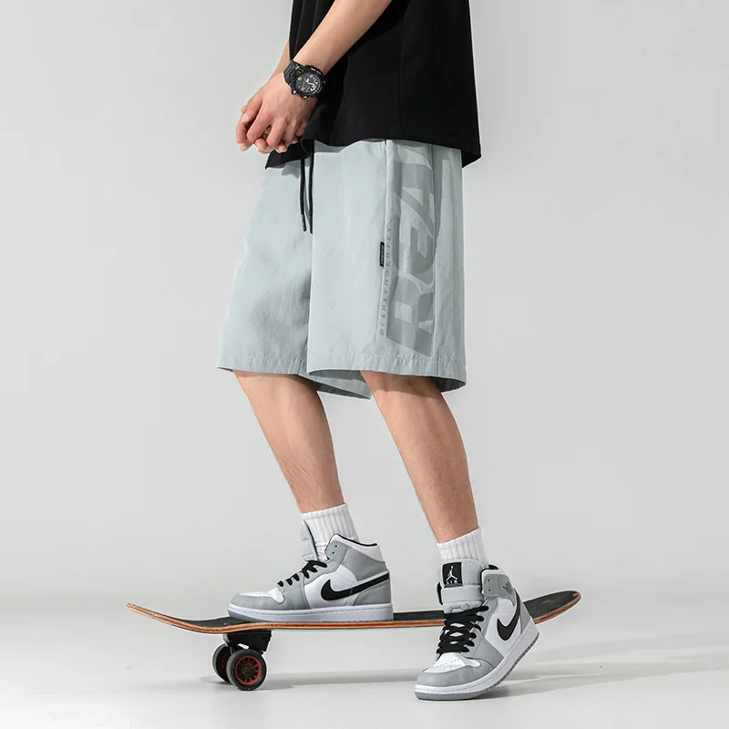 

Мужские повседневные шорты на завязках, дышащие и удобные уличные шорты свободного покроя с принтом, Новинка лета 2022