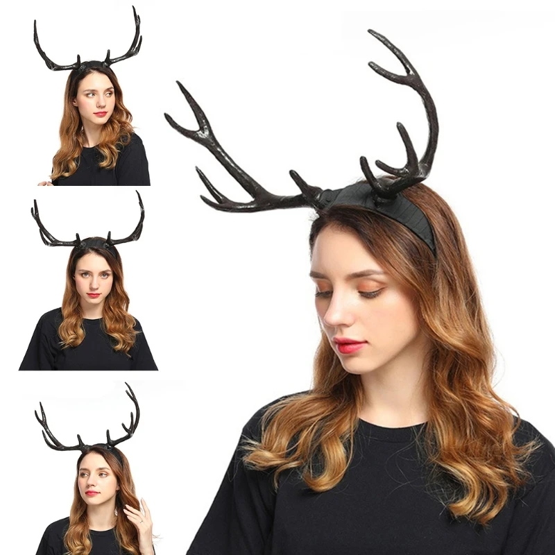 Ободок для волос с оленями Нескользящие олени