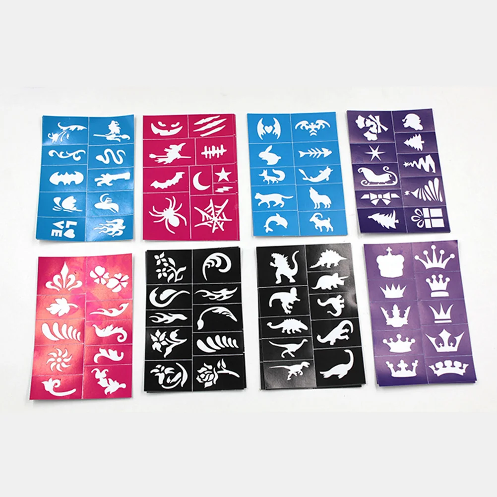 10 шт. многоразовые самоклеящиеся трафареты 12 х8 см для аэрографа