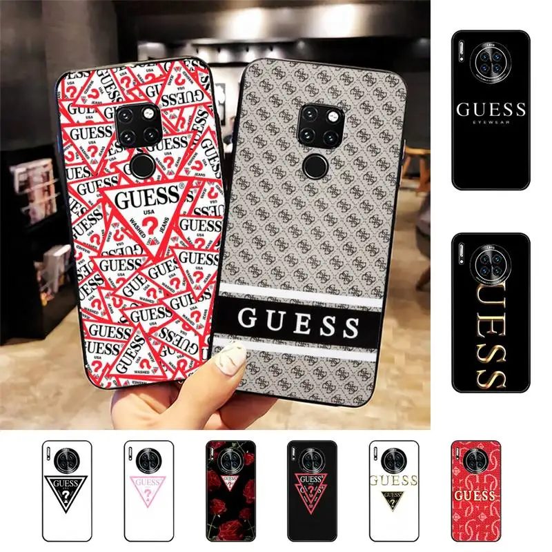 

Fashion Trend GUESS Phone Case For Huawei Nova3I 3E mate20lite 20Pro 10lite Luxury funda case
