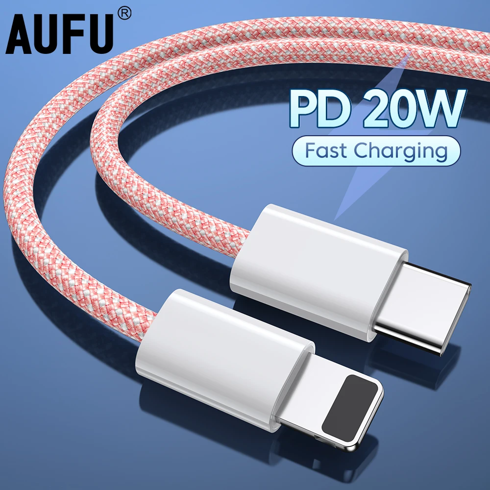  AUFU PD 20W USB Cable For iphone cable 14 13 12 11 pro max Xs Xr X SE 8 7 6s ipad fast charging Data cable For iphone charger 