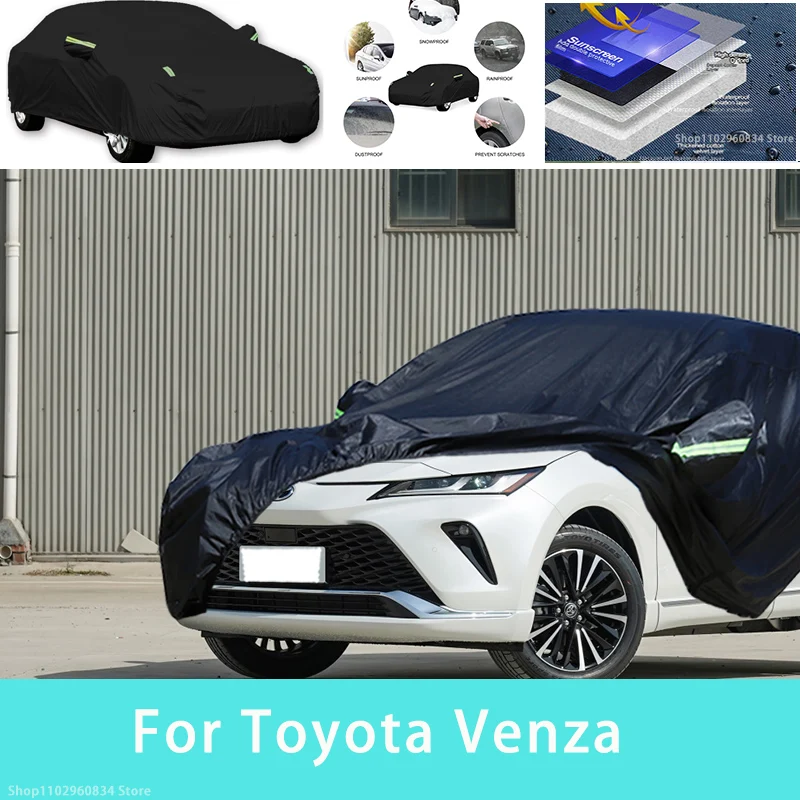 

For Toyota Venza Outdoor Protection Full Car Covers Snow Cover Sunshade Waterproof Dustproof Exterior Car accessories