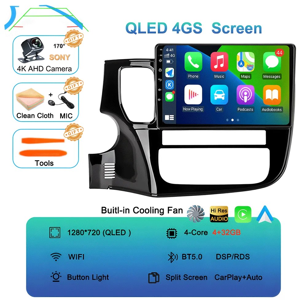 

Видеоплеер Android15, автомобильное радио Carplay для Mitsubishi Outlander 3 GF0W GG0W 2012-2018, мультимедийное стерео головное устройство 2din
