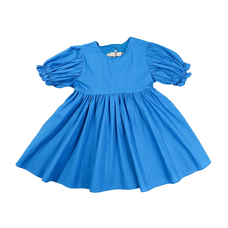 

Sumemr Baby Girl Dress Solid Love Ruffles Sleeve Backless Casual Princess Dress For Kids Children 's Dress Red Blue1 2 3 4 5 6Y