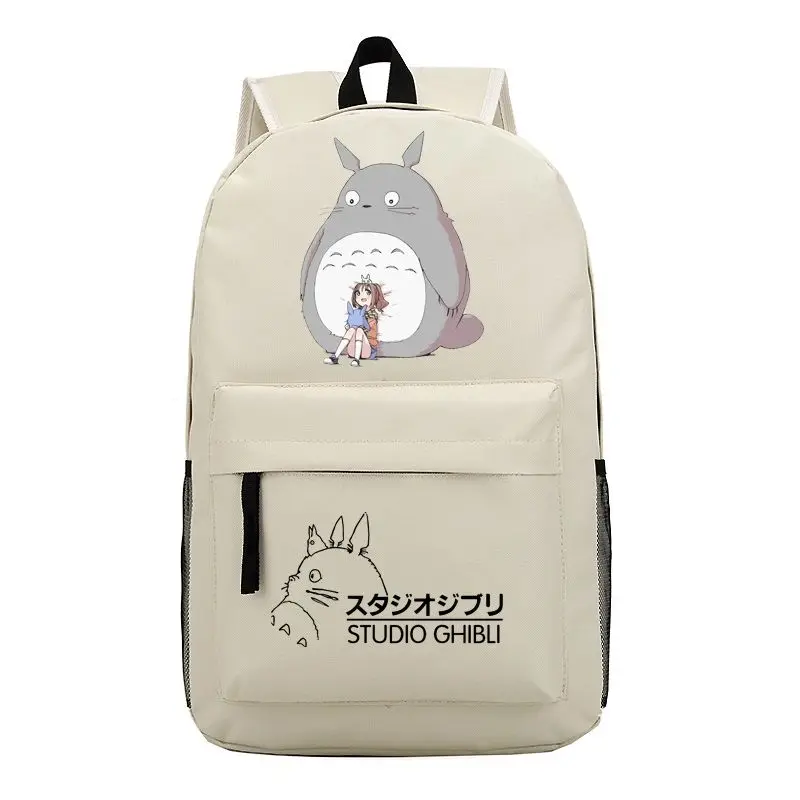 GHIBLI Totoro Anime Cosplay Students School Bag Backpack Cartoon Bookbag Laptop Travel Rucksack Outdoor Bag Cute Backpack