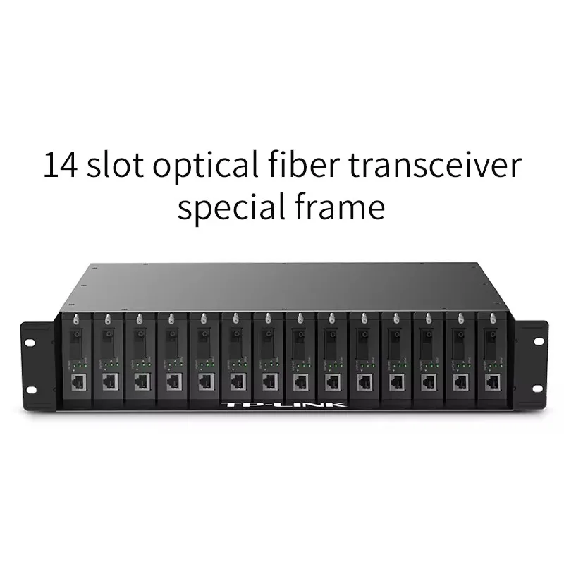 TP-Link 2U TL-FC1400 14-слотовый оптоволоконный трансивер Медиаконвертер Стойка Шкаф