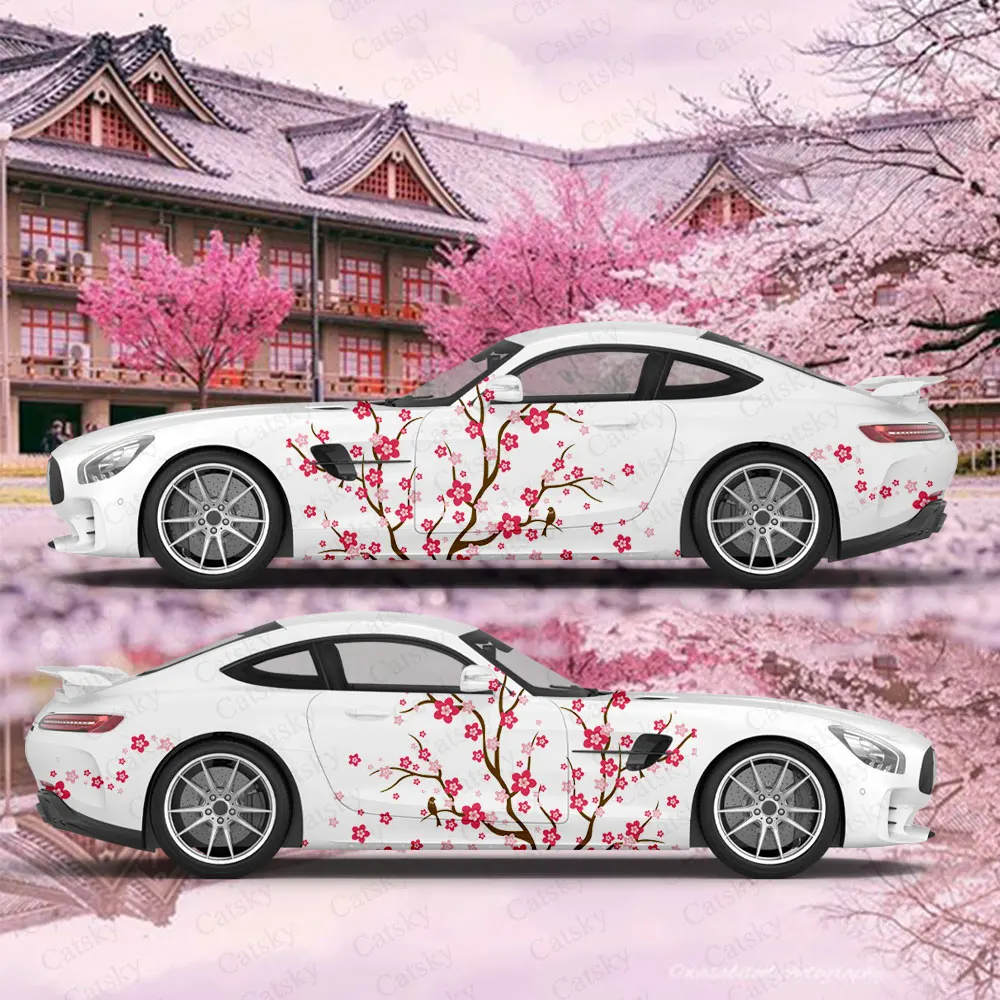 

Аниме транспортное средство Livery японская тема сливовый цвет боковая обмотка автомобиля литой виниловый оболочка Универсальный Размер Премиум розовая аниме Автомобильная наклейка