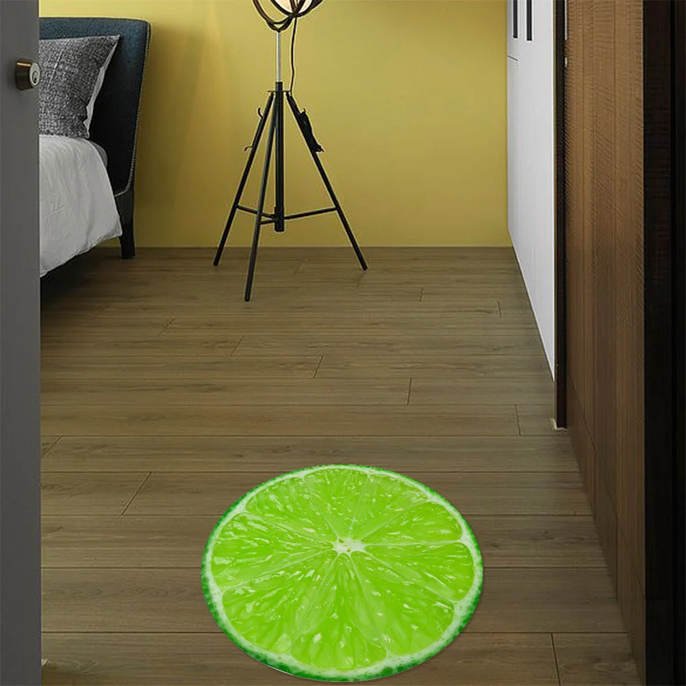 3D наклейка фруктовые напольные наклейки трехмерная настенная круглая плитка для