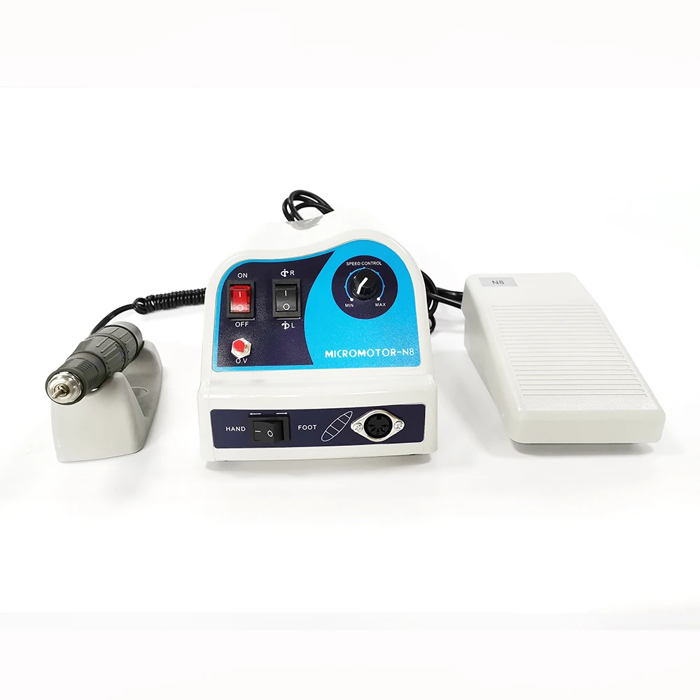 

N8 Dental electric lab polishing micromotor 45,000 rpm denture jewelry nail polisher foot control pedal micromotor dental