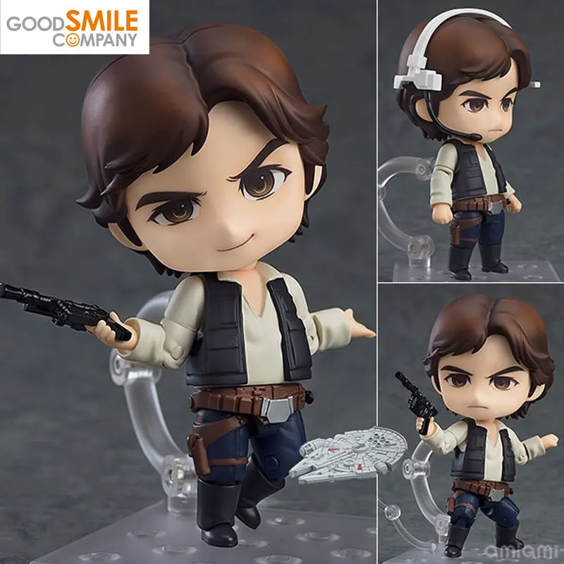 

In Stock Good Smile Original GSC Nendoroid Star Wars: New Hope Han Solo Anime Action Figure Model Holiday Gifts
