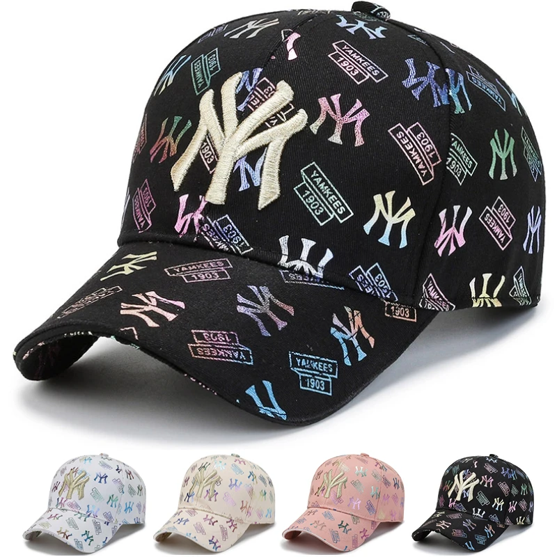 

Embroidery for MY Baseball Caps Women Men Outdoor Sport Golf Tennis Sun Hat Colorful Letter Four Seasons Adjustable Adult Casual