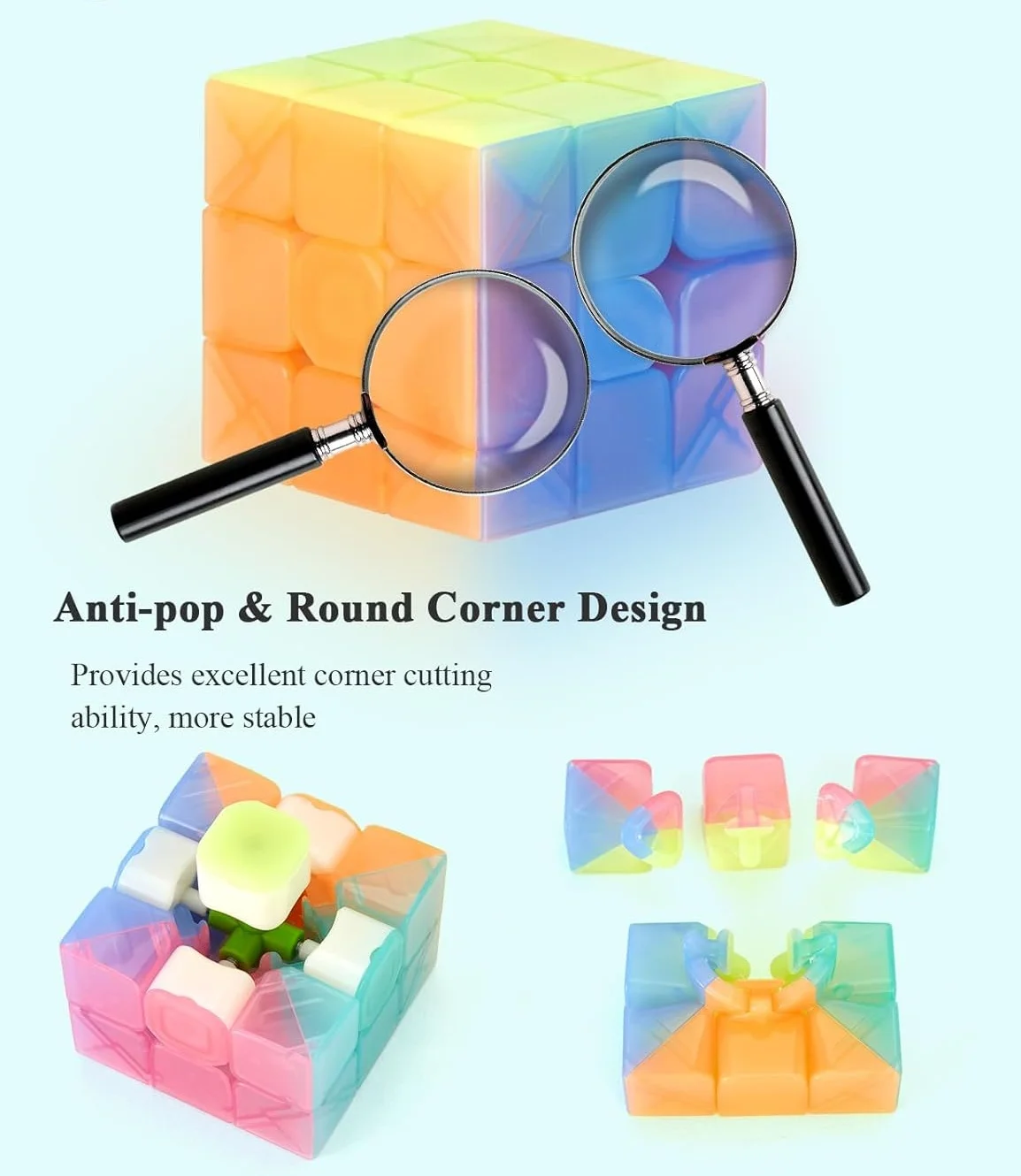 Qiyi скоростной кубик желе цветной набор 2X2 3X3 4X4 Пирамида Магический