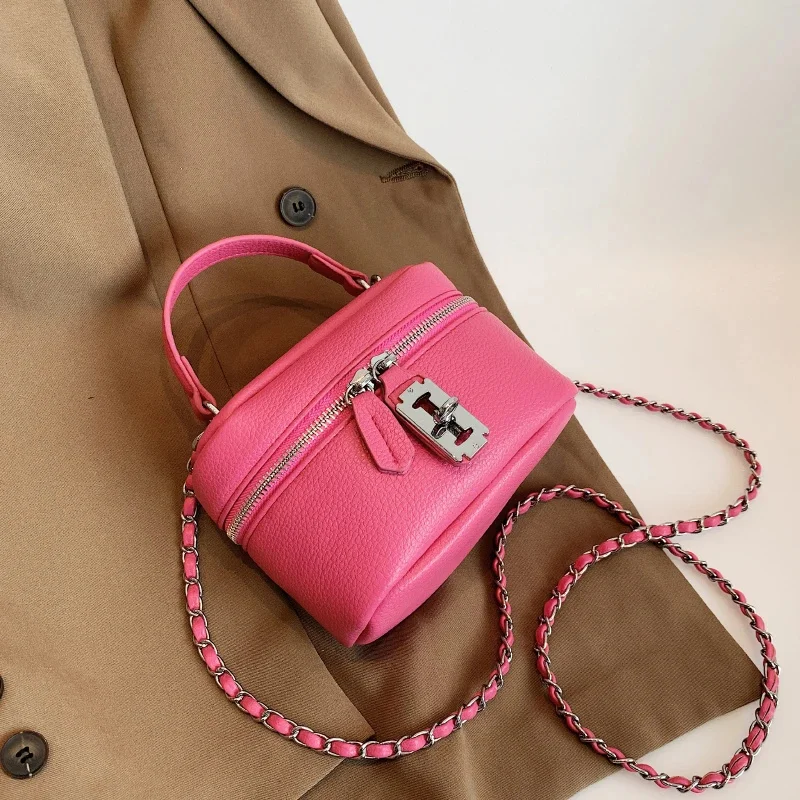 

Fashion Women's Lipstick Bags Cosmetic Bag and Handbags Luxury Brand Designer Messenger Bag Solid Color Shoulder Bag for Female