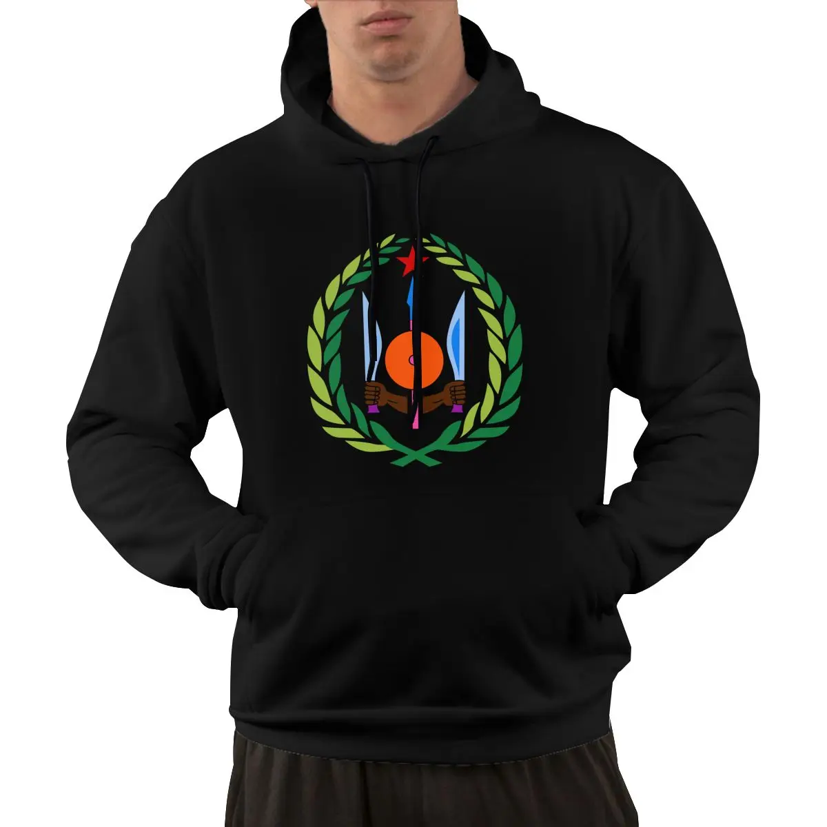 

95% Cotton Emblem Of Djibouti Country Flag Warm Winter Pullover Hoodie Men Women Unisex Hip Hop Style Sweatshirt