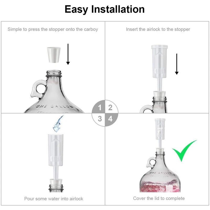 Шлюз для брожения 6 шт. в упаковке воздушный шлюз заваривания вина и пива с