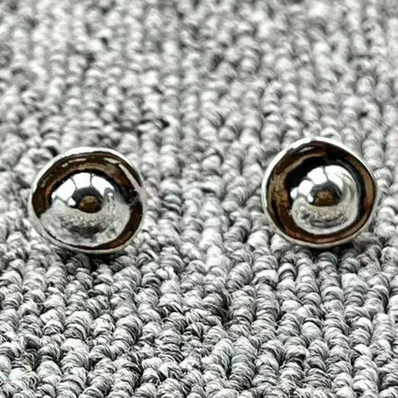 

2022 new UNOde50 exquisite fashion electroplating 925 silver simple round earrings holiday jewelry gifts