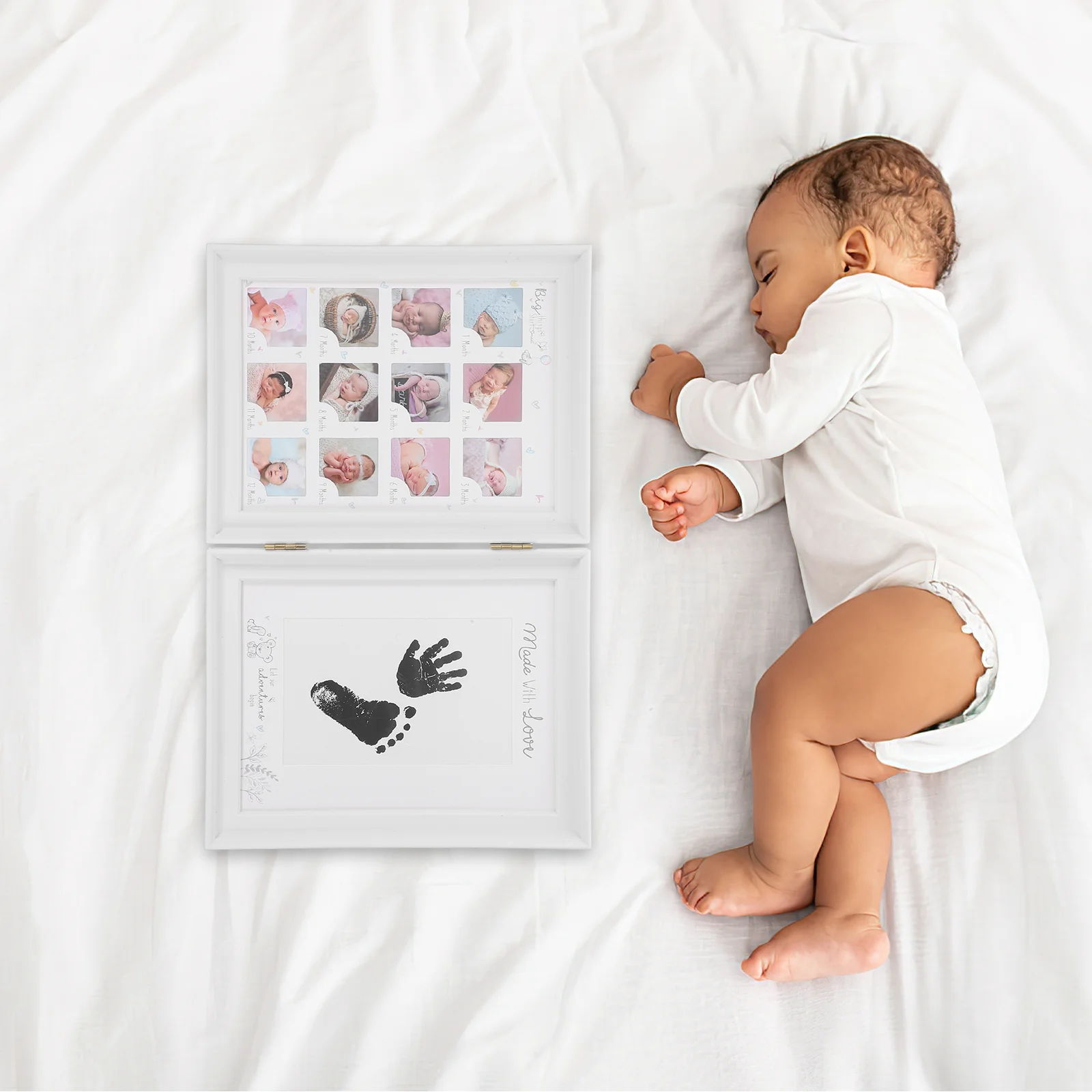 

Baby Commemorative Gift First Year Picture Frame Infant Growth One Anniversary Gifts