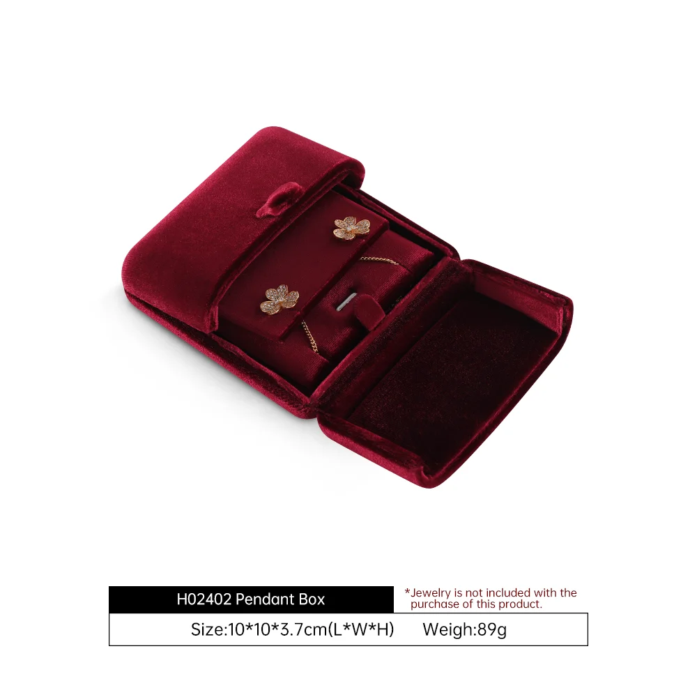 

YinBeiNi ожерелье браслет искусственная бархатная шкатулка для ювелирных изделий коробка для свадебных колец предложение Подарочная коробка для помолвки H027