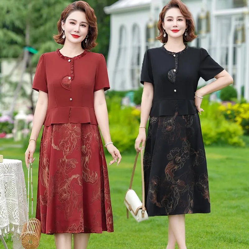 Шифоновое платье с имитацией двух частей женское летнее модное тонкое шелковое