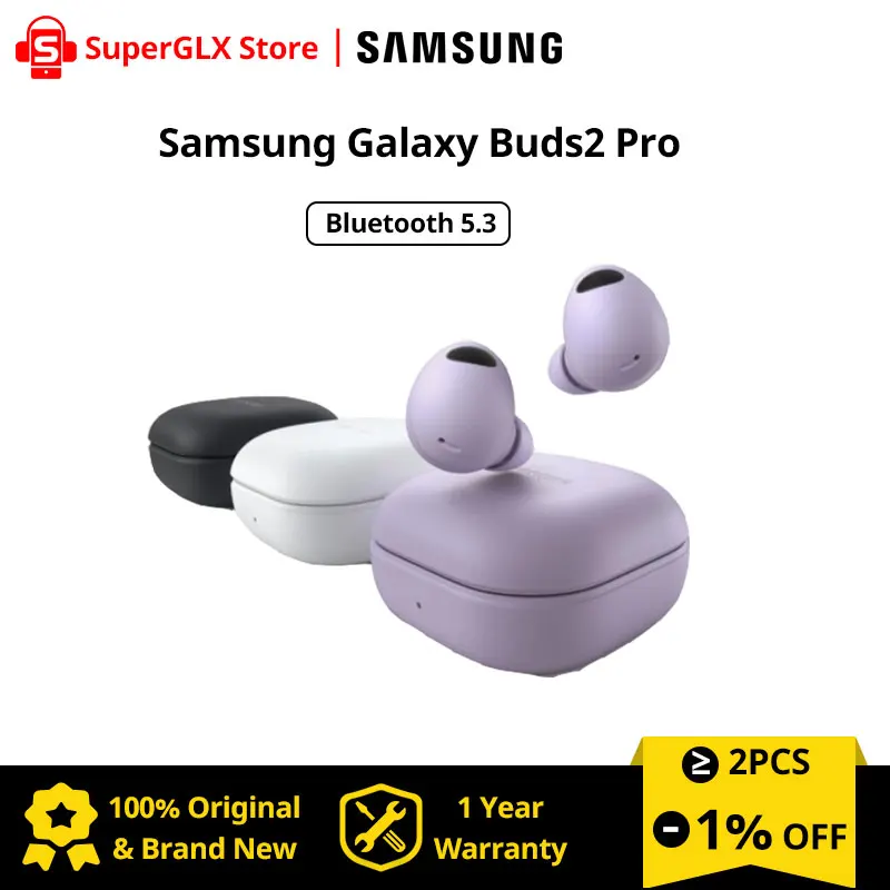 Оригинальные наушники Samsung Galaxy Buds2 Pro TWS 24 бит Hi-Fi аудио активные шумоподавляющие наушники 2 Pro для смартфона S23 Ultra