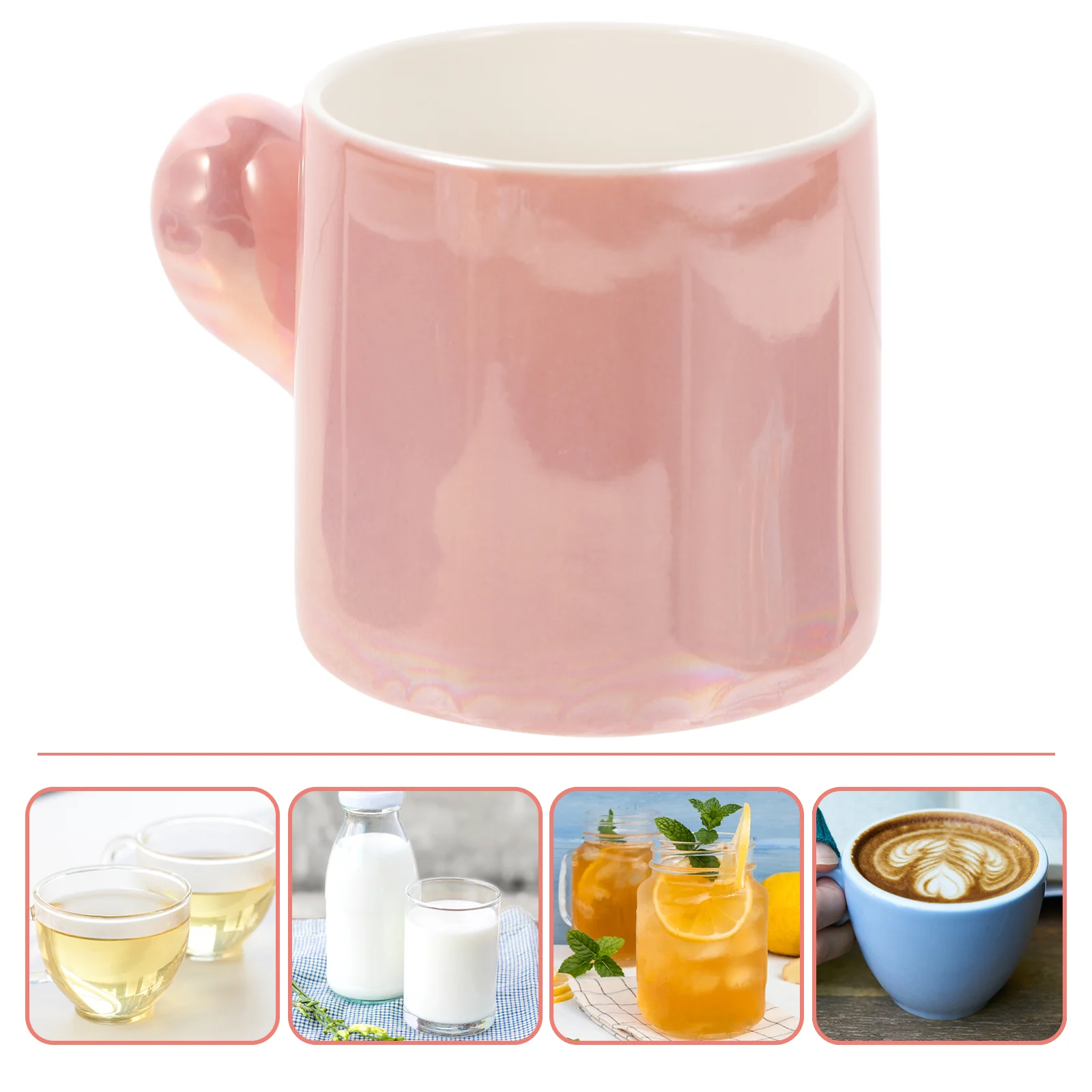 

Ceramic Coffee Cup Cartoon Coffee Cup Heart Handle Mug Office Cup Decorative Mug