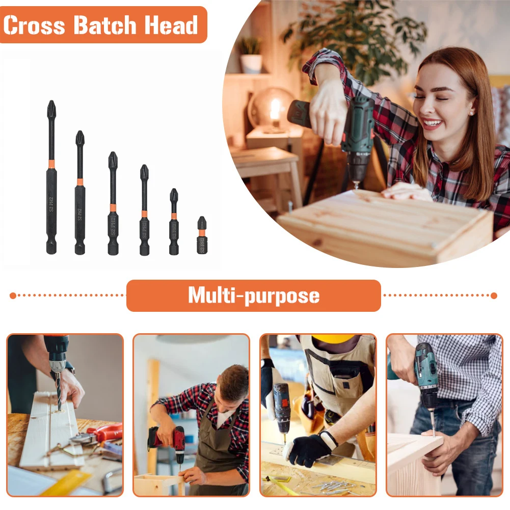 

S2 Alloy Steel Screw Driver Hand Drill Bit Impact Resistance Electric Screwdriver Bits Tips Hand Tools for Electrician Mechanic