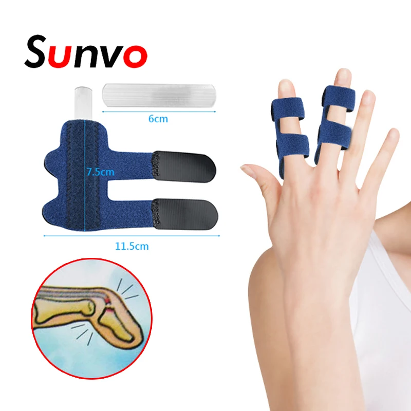 

Adjustable Finger Fixing Splint Straighten Brace Sprain Dislocation Fracture Arthritis Trigger Pain Relief Supporter Insert