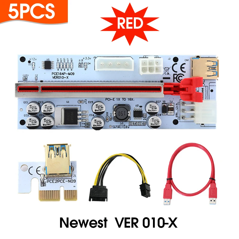 

5-10 шт., Райзер VER010 USB 3,0 PCI-E