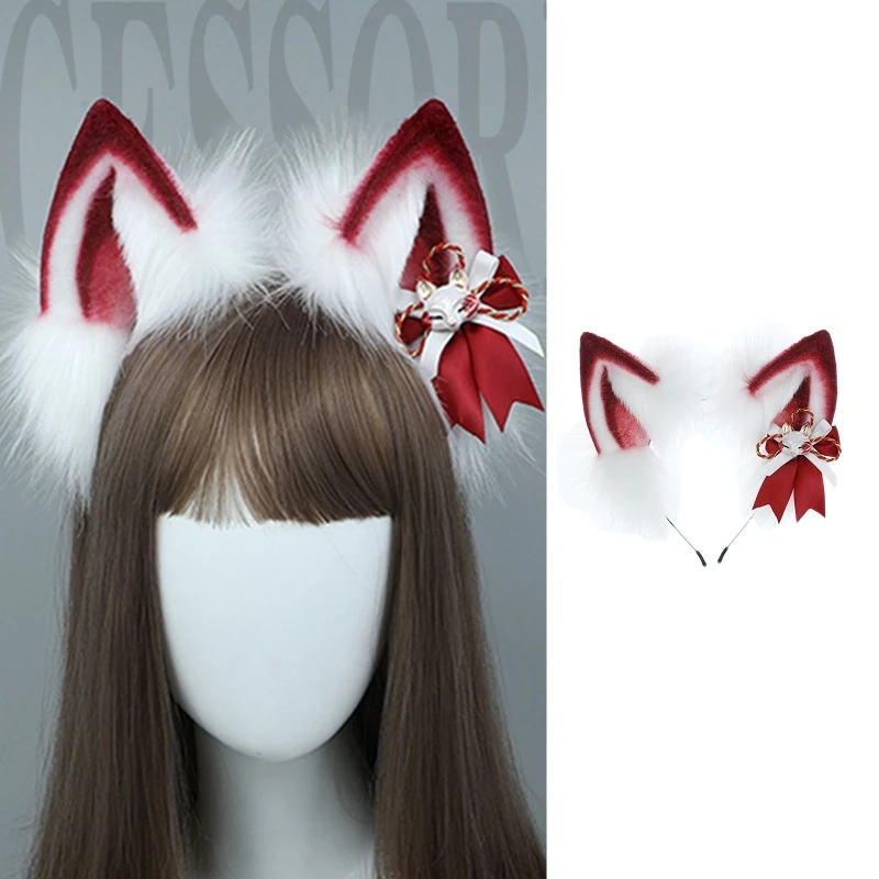 

Lolita Tail Fox Tail Costume Adult Fox Tail Cosplay Furry Tail With Fox Decor Red Ribbon Bows