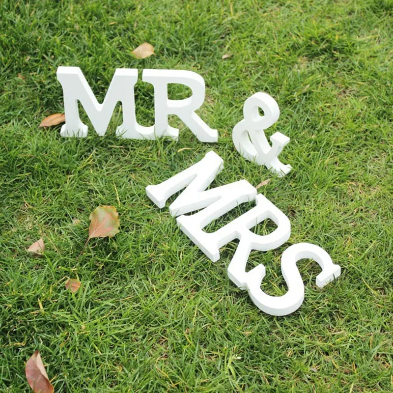 

3Pcs/set Home Decor Letter Mr & Mrs Decor Birthday Decorative Letters Wedding Decorations Party Decoration Supplies Wedding Sign