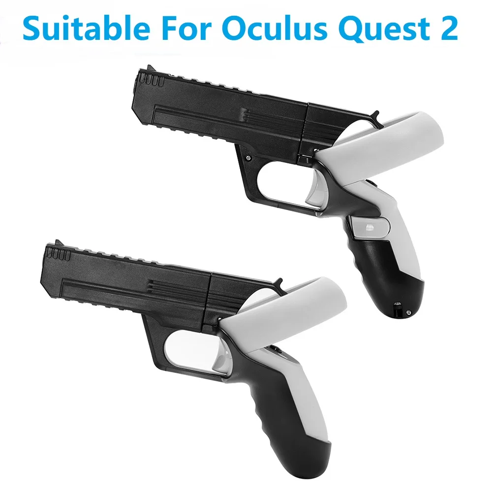 

New VR Game Gun for Oculus Quest 2 VR Controllers Pistol Handle Grip Case VR Shooter Games Pistol Enhanced FPS Gaming Experience