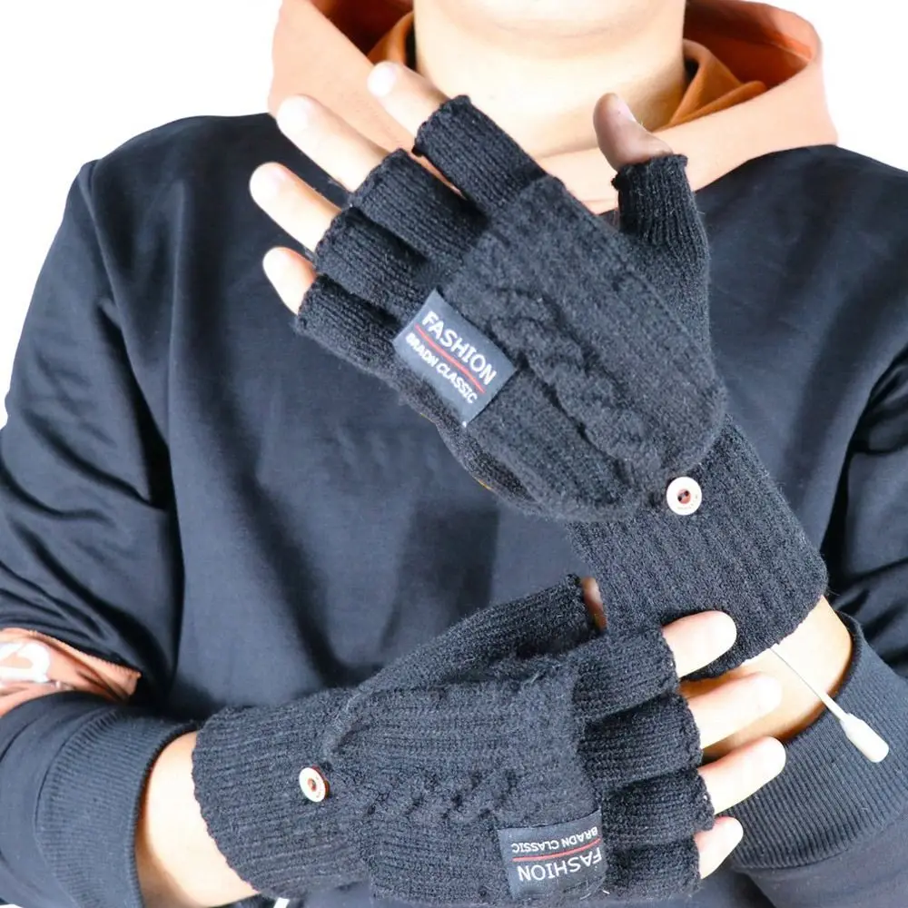 

Rechargeable Winter USB Warmer Knitted Mitten Electric Heating Gloves Heated Gloves Full&Half Finger Gloves