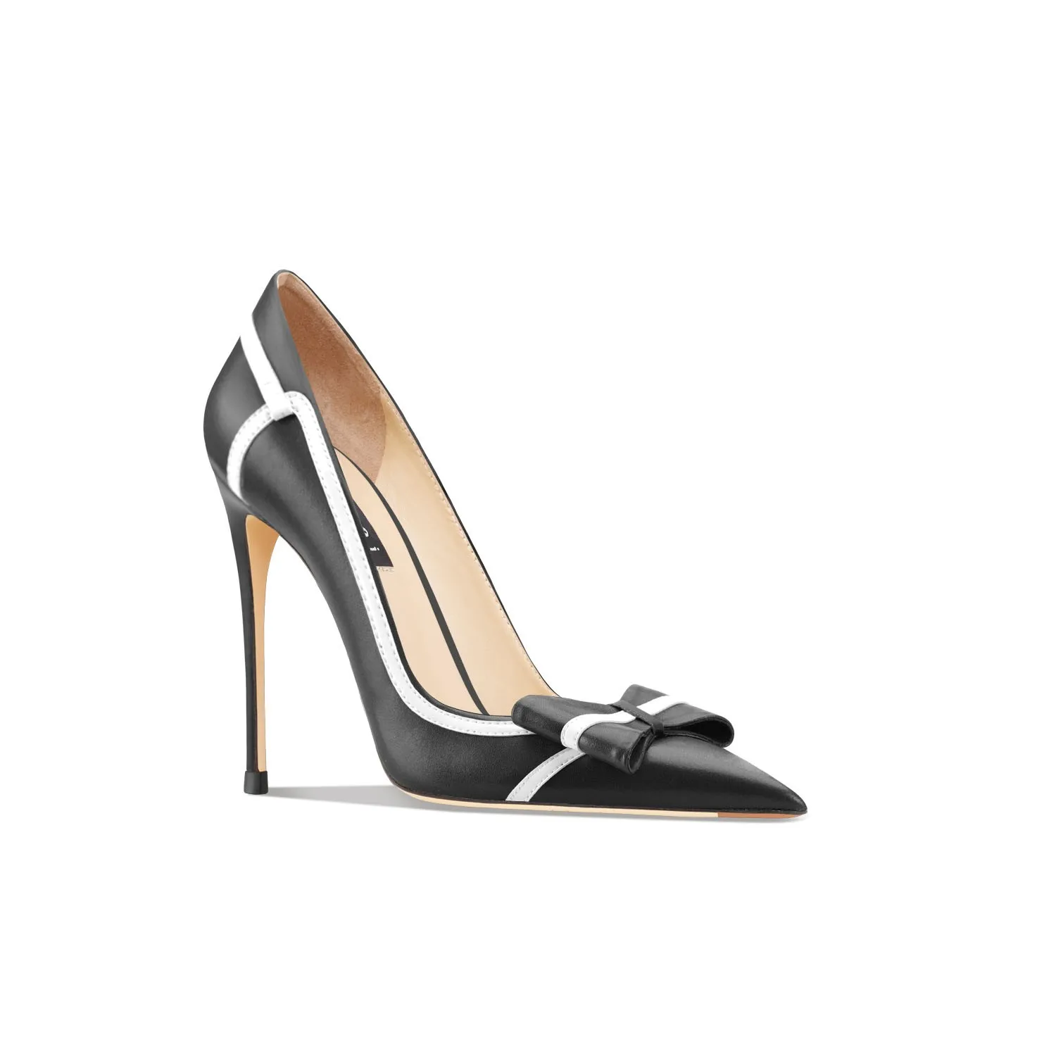 2023 High Quality Women's High Heels Fashion Bow Thin Heels Classic Pointed Women's Pumps Comfortable Office High Heels