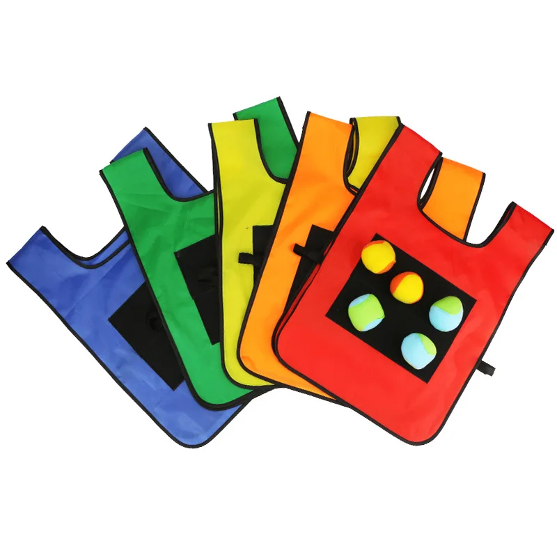 

Outdoor Sport Game Props Vest Sticky Jersey Vest Waistcoat With Sticky Ball Throwing Toys For Children Event Birthday Gifts Kids