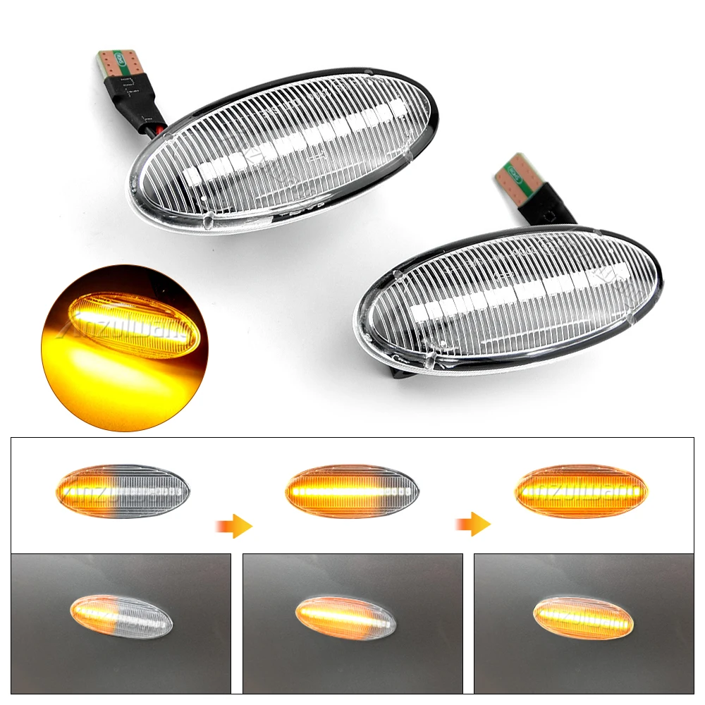 

For Nissan Qashqai Dualis Juke Micra March Micra CUBE EVALIA Note X-Trail LEAF Dynamic LED Side Marker Turn Signal Lights