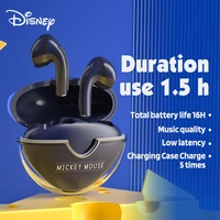new original disney earbuds mickey bluetooth 5 0 wireless headphones low latency stereo gaming earbuds headest for ios android