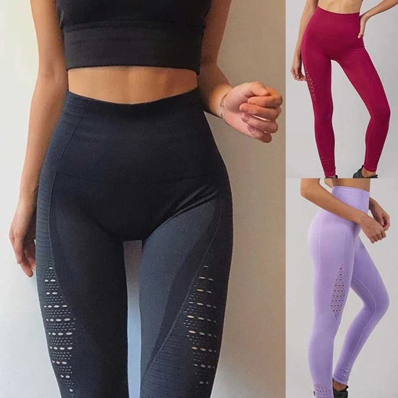 Women Gym Leggings High Waist Sports Mujer Deportivors Para Elastic Leggins Push Up Fitness Workout Yoga Pants Wholesale Sexy