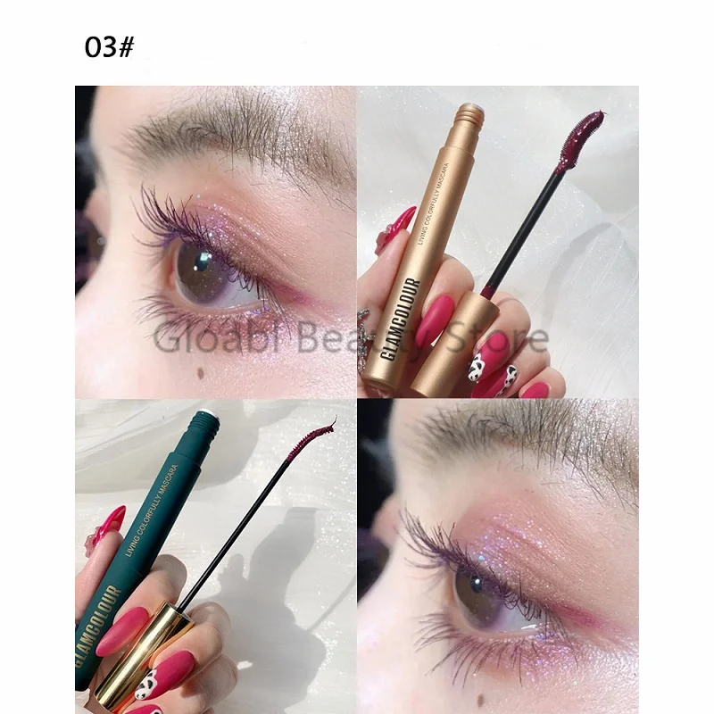 

Colorful Eyelash Mascara Waterproof Eye Lashes Extension Curling Lengthen Black Brown Berry Blue Colors Quick Dry Not Blooming