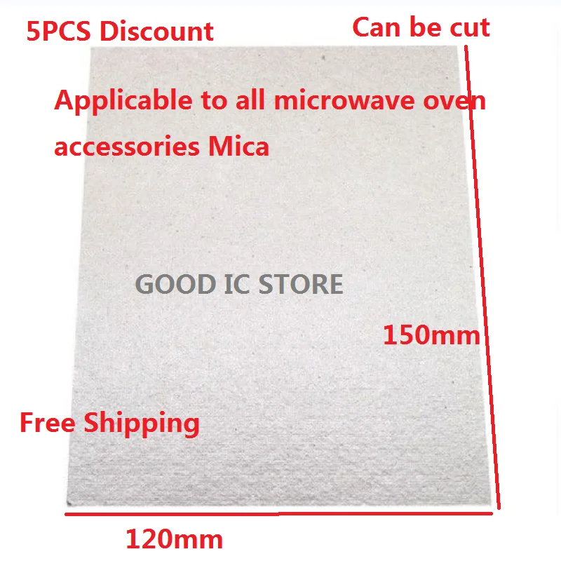 

5PCS microwave oven parts 150 x 120X0.5mm thick mica sheet/Insulating board,Sheets for Galanz Midea Panasonic LG etc..