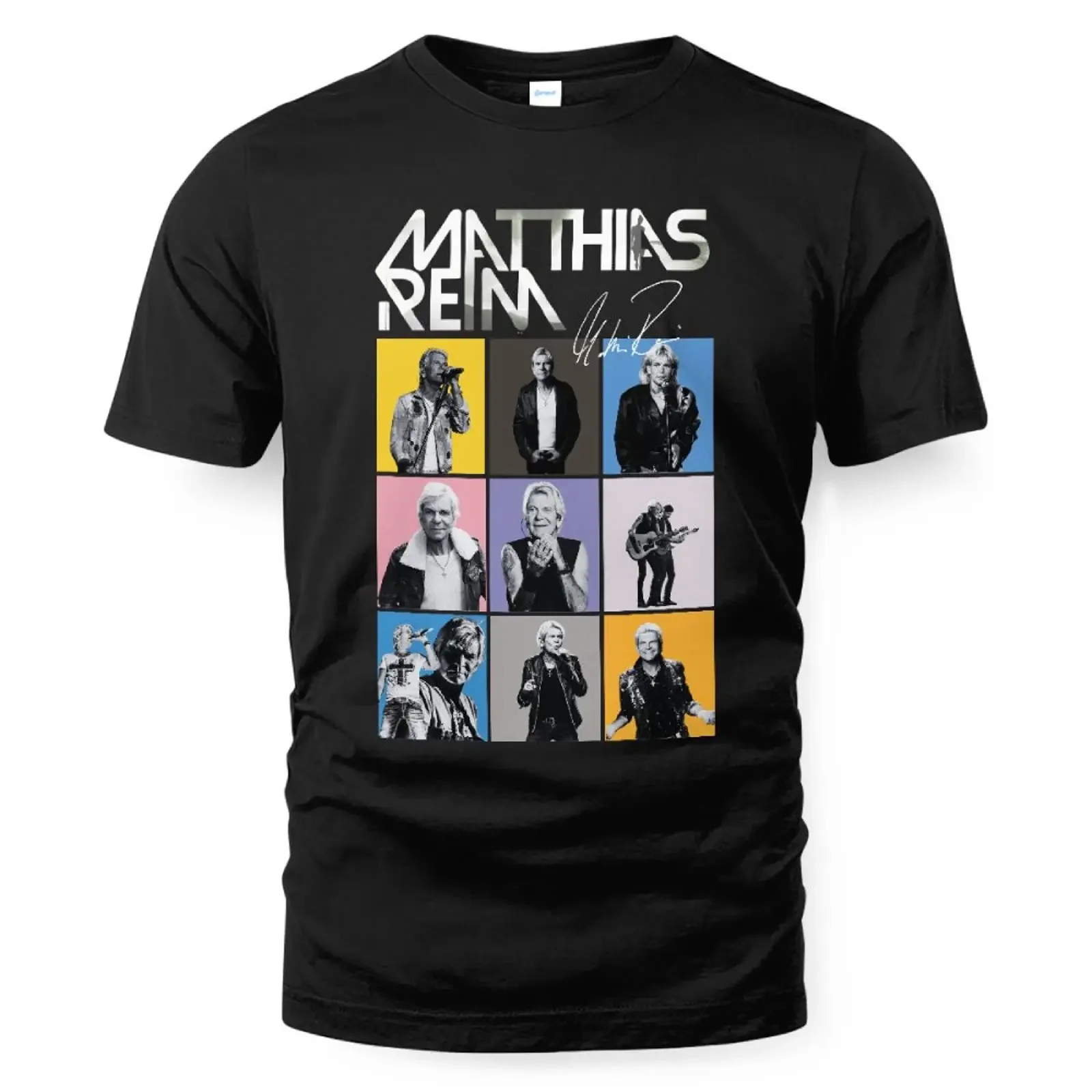 Фото Футболка Matthias Reim T Shirt 2 в винтажном стиле, с эффектом потертости, унисекс, модная, стильная, с графическим принтом, удобная, эластичная, дышащая, универсальная. №1