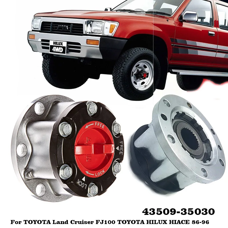 

2 Pieces x FOR TOYOTA Hi-Lux HIACE 86-96 FREE WHEEL LOCKING HUBS B006 43509-35030 4350935030 Zinc alloy